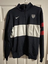 Nike Sportswear Track Jacket Men's M Navy White Red Full-Zip Soccer USA