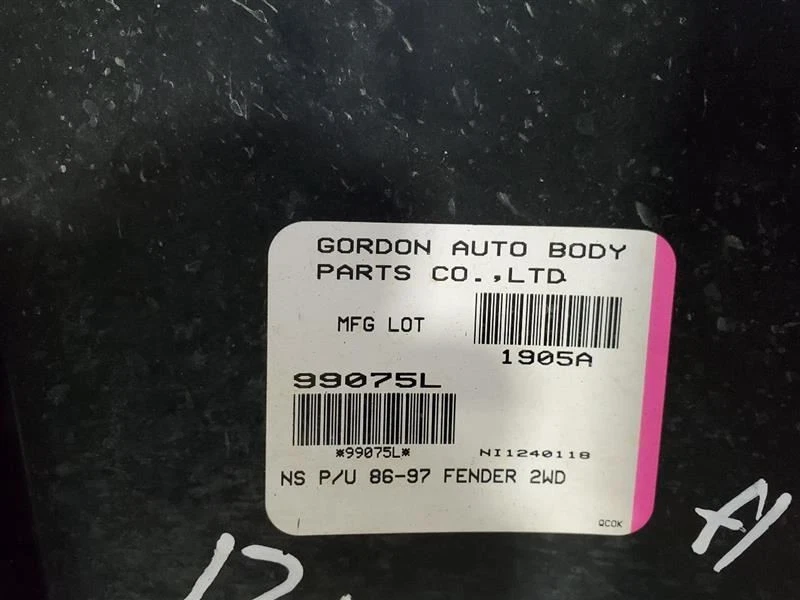 1987 1997 Nissan Pickup OEM Driver Left Fender Needs Paint  - Image 4 of 4