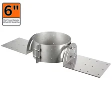 6 In. Roof Support Bracket for Double Wall Chimney Pipe