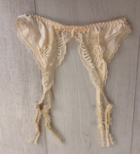 NWT Vintage Jezebel Satin Garter Sz M Ivory