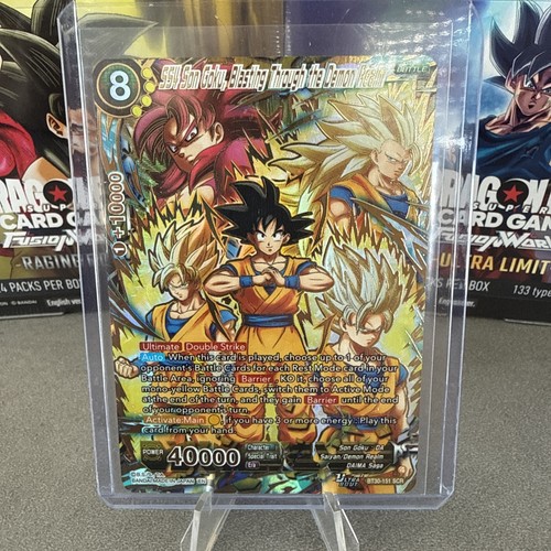 SS4 Son Goku, Blasting Through the Demon Realm - BT30-151 SCR Dragon Ball Z TCG - Zdjęcie 6 z 6