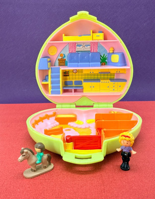 Vintage 1989   Polly Pocket   Polly's Pony Club Compact - Bluebird Complete