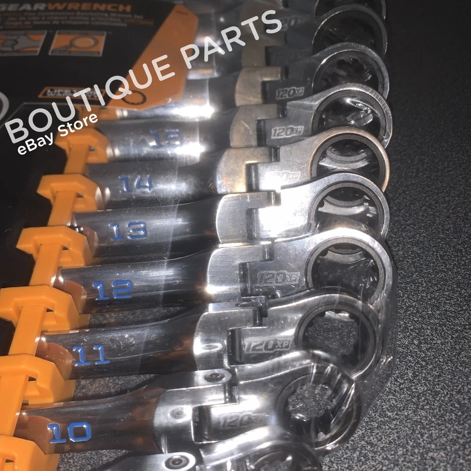 GEARWRENCH 12 pc. 120XP Spline XL Flex Head Ratcheting Metric Wrench Set 86229 - Image 2 of 4