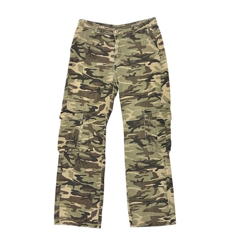Shein Women's Camouflage Cargo Pants Straight Leg Cotton Blend Army Style 🪖🎖️