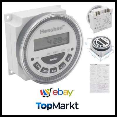 Digital LCD Power wöchentlich programmierbarer Timer Relaisschalter, TM-619-4...