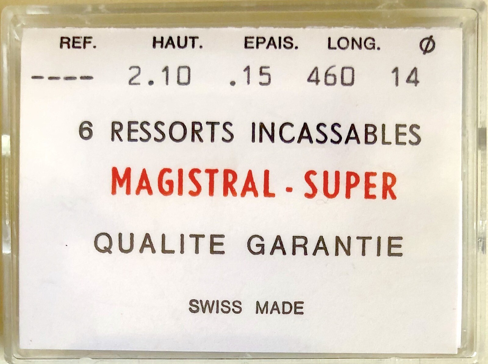 1X Mainspring 2.10x0.15mm Ø14 Watch Spring 460/210 W46 Replacement