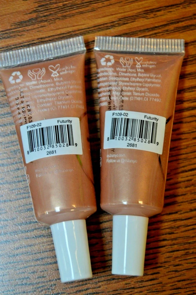 2x Lot M2U NYC Luminizer Highlighter in FUTURITY 10mL Full Size NEW SEALED - Image 2 of 2