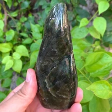 260g Beautiful Natural Dark Green Nephrite Jade Free Form, Nephrite Jade