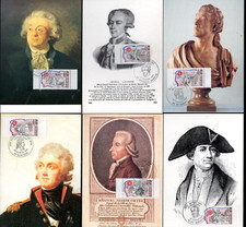 2564/9++FDC  6  CARTES  1er JOUR      1989 PERSONNAGES  DE LA REVOLUTION