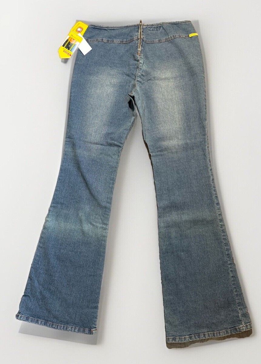 NEW! Vintage Gasoline 90s Y2K Flare Low Waisted Jeans Back