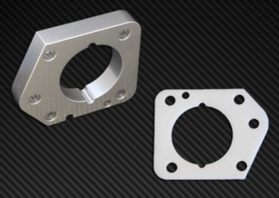 Torque Solution Throttle Body Spacer Silver Fits Honda Civic LX/EX/DX R18 06-11