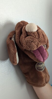 Vintage 1981 Falten Hund Handpuppe The Heritage Collection Ganz Bros weicher Plüsch