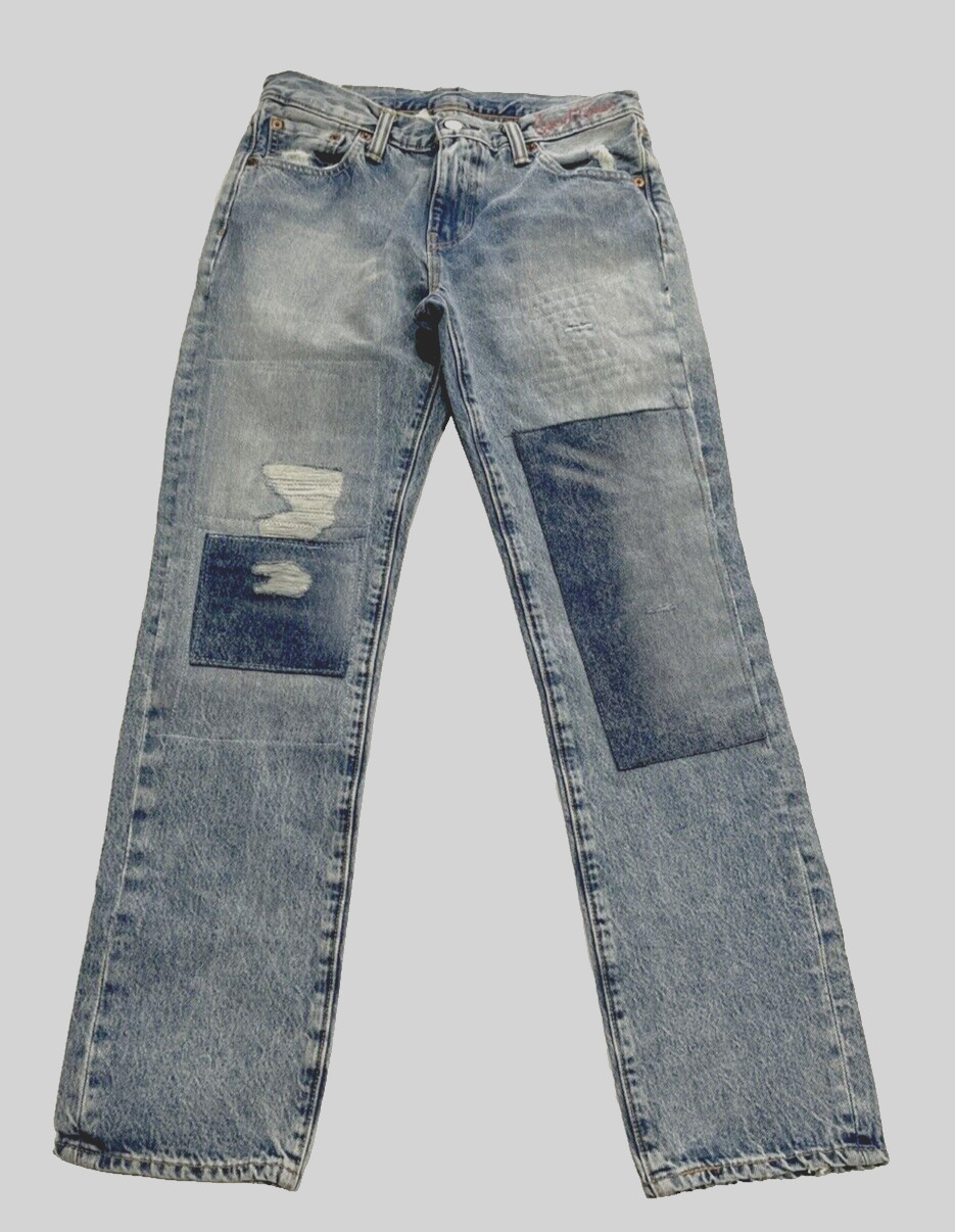 Levi's Limited Men's Ripped 511 Slim Fit Patch Jeans - 30 x 30 - Rare