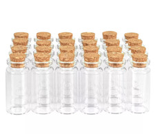 24 Pack TINY Glass Bottles with Cork Stopper Mini Glass bottle with cork