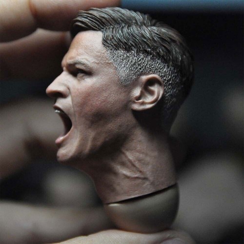 1:6 WWII Machine Gunner Soldier Head Sculpt For 12" Male HT Action Figure Body - Picture 3 of 6