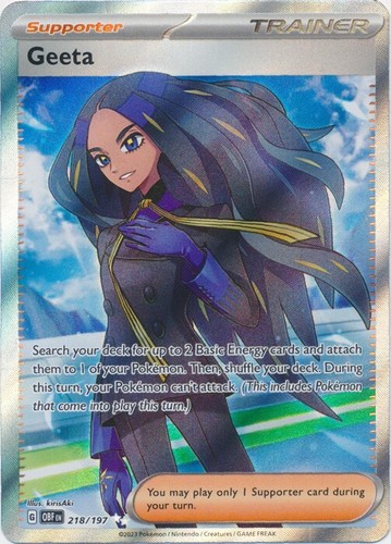 Geeta - 218/197 Ultra Rare Obsidian Flames Pokemon TCG