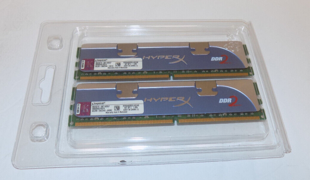 KINGSTON HyperX DDR2 2 x 2GB RAM Memory Kit of 2 1.95v