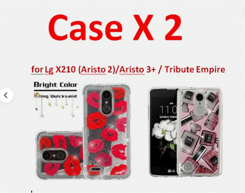 2 X Case Quicksand Cover  Case FOR LG Tribute Dynasty / SP200 / X210 / Aristo 3+ - Picture 16 of 18
