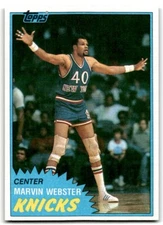 1981-82 Topps Marvin Webster . New York Knicks #E87