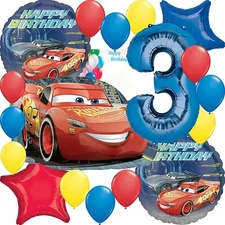 Cars 3 Party Supplies Lightning MQueen Balloon Decoration Bouquet 3rd Birthday