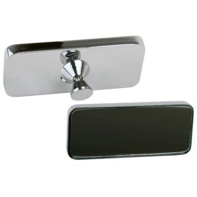 Latest Rage 857805 Chrome Rear View Glue On Mirror For Flat Windshields, Each