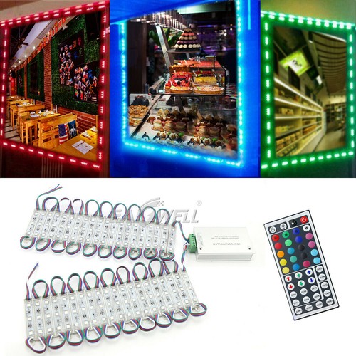 5050 SMD 3 LED Module Light For Store Front Window Sign Lamp +Remote+Power - Picture 3 of 21