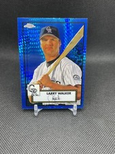 Larry Walker 2021 Topps Chrome Platinum Anniversary Blue Prizm Refractor #527