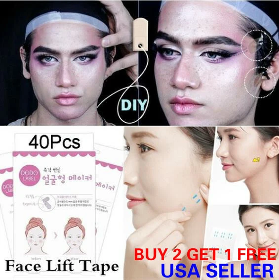 40PCS Set Instant Face Lift Tape Neck Eye Lift V Line Shape Tape Anti  Wrinkle