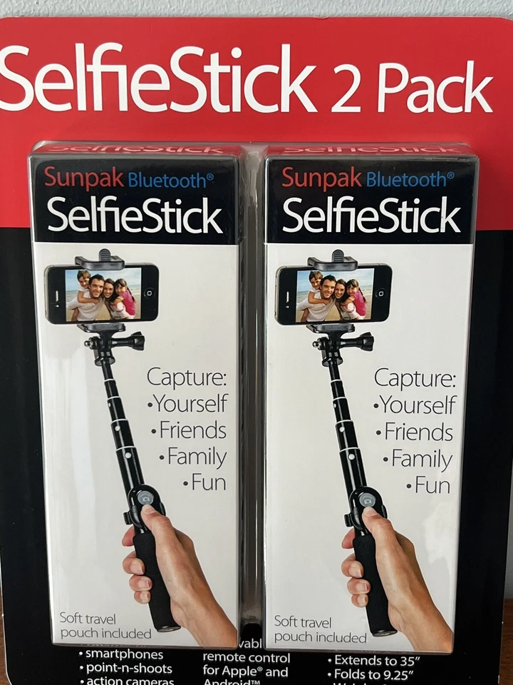 Sunpak Selfie Stick Bluetooth for GoPro or Phone 2-Pack #4244 - Image 2 of 4