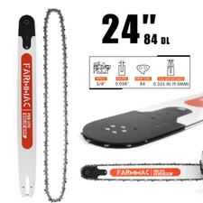 24'' Chainsaw Bar Chain 3/8'' 0.058'' 84DL For Husqvarna 288 298 365 372XP 61 66