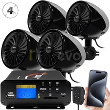1000W Motorcycle Bluetooth 4 Speakers Stereo Audio System ATV UTV Can-Am Polaris
