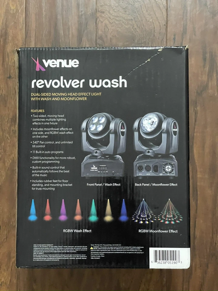 Venue Revolver Wash Dual-Sided Moving Head Effect Light with Wash and Moonflower - Image 3 of 4