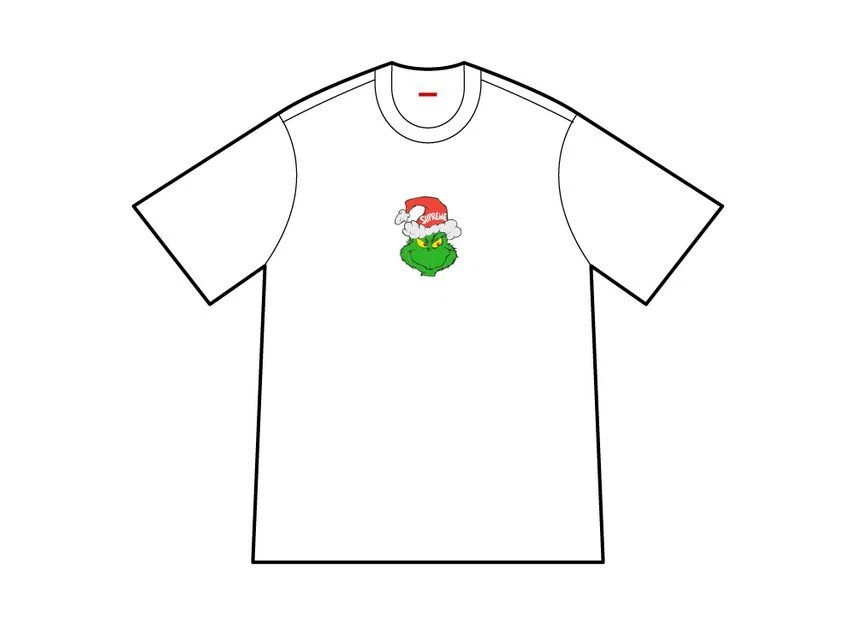 Tee shirt blanc Supreme Grinch
