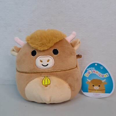 Squishmallows Calton the Highland Cow 5'' Easter 2022 Brown Bull With Horns