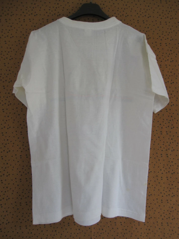 Tee Shirt Cagne sur Mer Vintage Shirt 80'S Blanc Cote d'azur 100 % coton - L - Photo 2/4