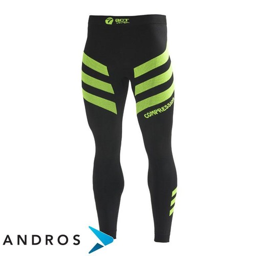 ACT SEVEN Trousers compression man Black Man ACT SEVEN Trousers compression man Black Man