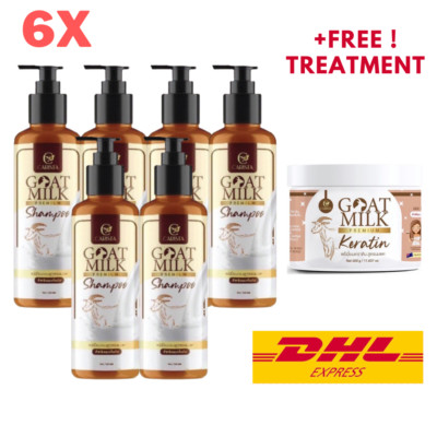 6x Goat Milk Keratin Shampoo + Hair Treatment Premium for Dry Damage Carista