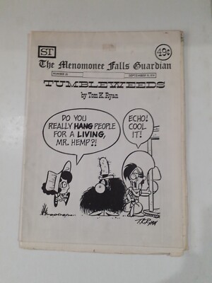 Menomonee Falls Guardian #65, 1974 Comic Strips VG