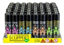 4 Clipper® Feuerzeuge groß LEAVES #34 ganze Serie Lighter Sammler 