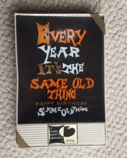 Vintage HOUZE ART GLASS Mid-Century Modern BIRTHDAY TRAY MIB