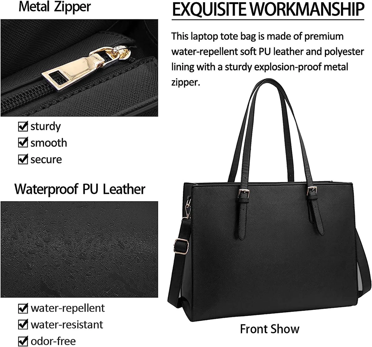 Lightweight leather sales laptop bag