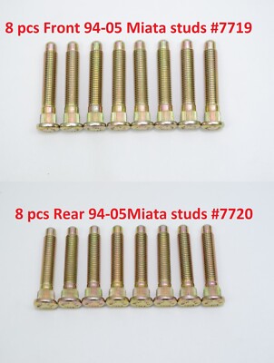 1320 Extended Wheel Stud for 94-05 Miata Front & Rear M12 x 1.5 8X 7719+ 8X 7720