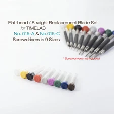 Timelab Watch Jewerly Screwdriver FLAT HEAD Straight Replacement Blade 9 Sizes 