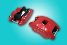 loaded brake calipers 4039 4040 d52 pad twin dual piston caliper red 