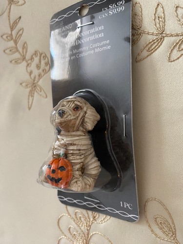 ASHLAND HALLOWEEN MINIATURES DOG IN MUMMY COSTUME ~ NEW IN PKG - Picture 3 of 5