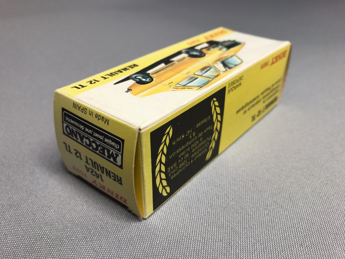 Miniature Dinky Toys Renault 12 TL 1972/75 – Réf 1424 – Échelle 1/43 – Jaune