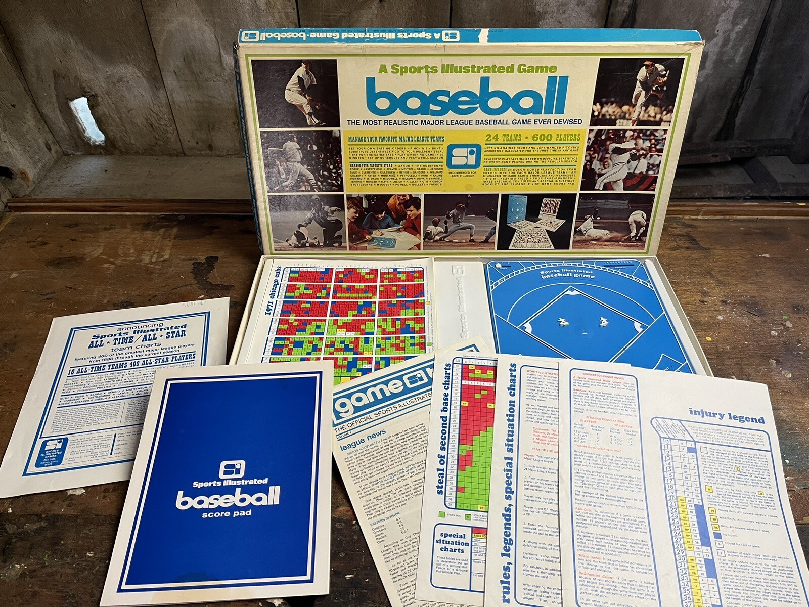 Vintage Rare 1972 Sports Illustrated Major League Baseball MLB Board