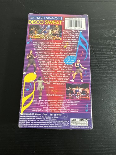 Richard Simmons Disco Sweat VHS Sweatin to the Oldies BRAND NEW ORIGNAL SEALED - Picture 3 of 6