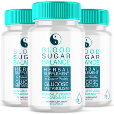 Blood Sugar Balance Herbal Supplement Support Pills 180 Capsules 3 Pack 