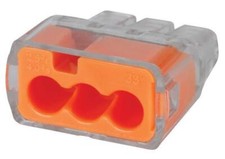 In-Sure&trade; Push-in 3 Port Wire Connectors, Pack of 40, Orange - 30-1033-40